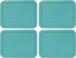 Pyrex 7210-PC 3-Cup Turquoise Rectangle Plastic Food Storage Lid, Made in the USA - 4 Pack...